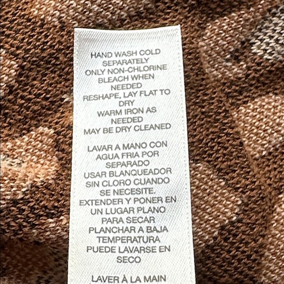 Chico's animal print long open-front knit cardigan sweater jacket, size 3 (XL) - Picture 8 of 8